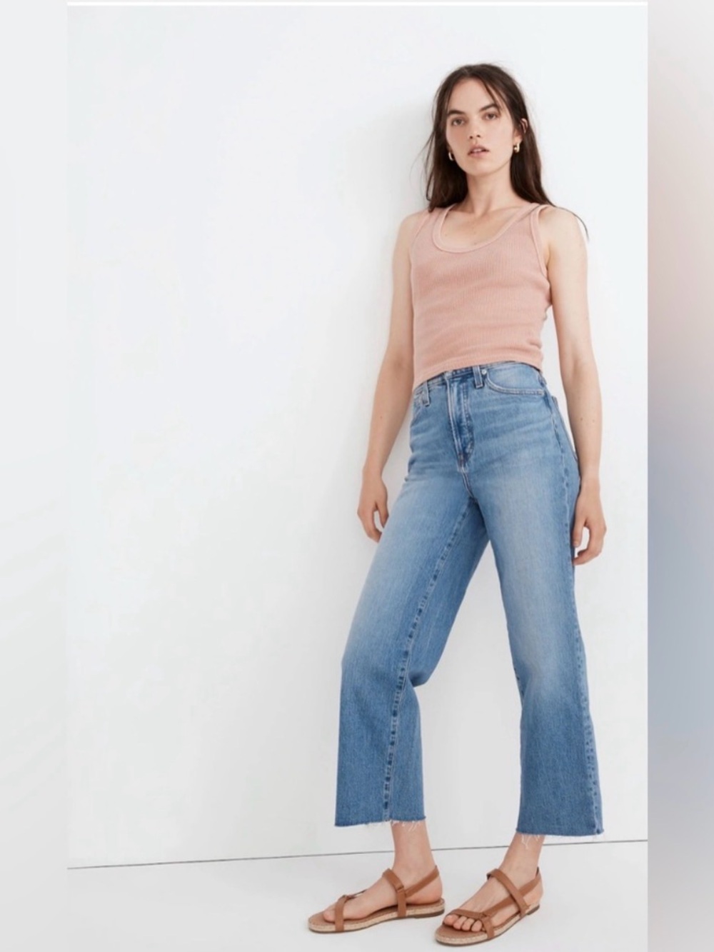 Madewell the perfect vintage wide leg crop jean in color Caitlin